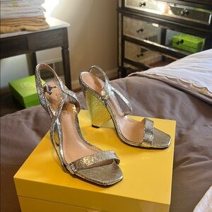 Guess Metallic Silver Heels